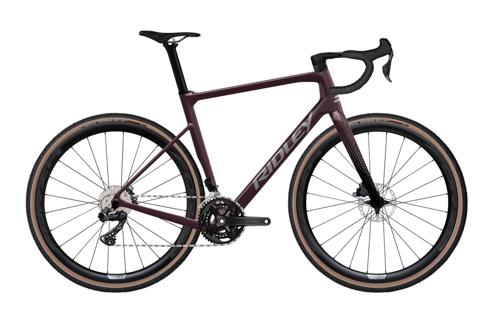 Ridley Grifn RS Shimano GRX Di2 2x12 Dark Plum Metallic + Autumn Grey Metallic